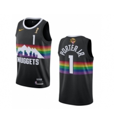 Men's Denver Nuggets #1 Michael Porter Jr. Black 2023 Finals Champions City Edition Stitched Basketball Jersey