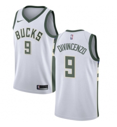 Youth Nike Milwaukee Bucks #9 Donte DiVincenzo Swingman White NBA Jersey - Association Edition