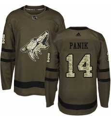 Youth Adidas Arizona Coyotes #14 Richard Panik Authentic Green Salute to Service NHL Jersey
