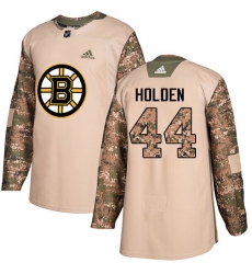 Men's Adidas Boston Bruins #44 Nick Holden Authentic Camo Veterans Day Practice NHL Jersey