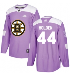 Youth Adidas Boston Bruins #44 Nick Holden Authentic Purple Fights Cancer Practice NHL Jersey