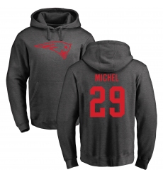 NFL Nike New England Patriots #29 Sony Michel Ash One Color Pullover Hoodie