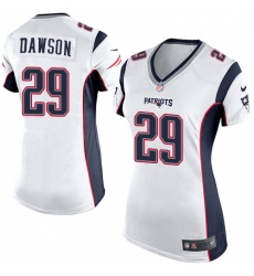 Women's Nike New England Patriots #29 Duke Dawson Game White NFL Jersey