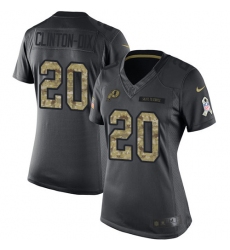 Women's Nike Washington Redskins #20 Ha Clinton-Dix Limited Black 2016 Salute to Service NFL Jersey