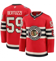 Men's Chicago Blackhawks #59 Tyler Bertuzzi Red 2024-25 Winter Classic Stitched Hockey Jersey