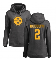 Women's Nike Pittsburgh Steelers #2 Mason Rudolph Ash One Color Pullover Hoodie