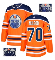 Men's Adidas Edmonton Oilers #70 Ryan McLeod Authentic Orange Fashion Gold NHL Jersey