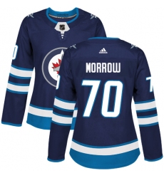 Women's Adidas Winnipeg Jets #70 Joe Morrow Premier Navy Blue Home NHL Jersey