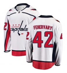 Men's Washington Capitals #42 Martin Fehervary Fanatics Branded White Away Breakaway NHL Jersey