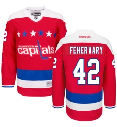 Women's Reebok Washington Capitals #42 Martin Fehervary Premier Red Third NHL Jersey