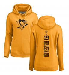 NHL Women's Adidas Pittsburgh Penguins #19 Derick Brassard Gold One Color Backer Pullover Hoodie
