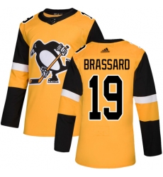 Youth Adidas Pittsburgh Penguins #19 Derick Brassard Authentic Gold Alternate NHL Jersey