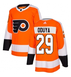 Men's Adidas Philadelphia Flyers #29 Johnny Oduya Authentic Orange Home NHL Jersey