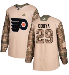 Youth Adidas Philadelphia Flyers #29 Johnny Oduya Authentic Camo Veterans Day Practice NHL Jersey