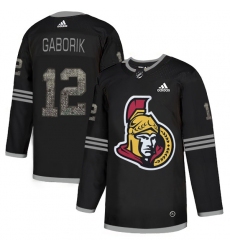 Men's Adidas Ottawa Senators #12 Marian Gaborik Black Authentic Classic Stitched NHL Jersey