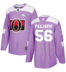 Men's Adidas Ottawa Senators #56 Magnus Paajarvi Authentic Purple Fights Cancer Practice NHL Jersey