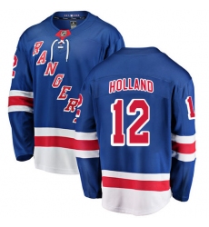 Youth New York Rangers #12 Peter Holland Fanatics Branded Royal Blue Home Breakaway NHL Jersey