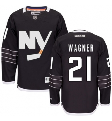 Women's Reebok New York Islanders #21 Chris Wagner Premier Black Third NHL Jersey