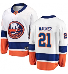 Youth New York Islanders #21 Chris Wagner Fanatics Branded White Away Breakaway NHL Jersey