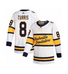 Men's Nashville Predators #8 Kyle Turris Authentic White 2020 Winter Classic Hockey Jersey