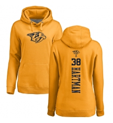 NHL Women's Adidas Nashville Predators #38 Ryan Hartman Gold One Color Backer Pullover Hoodie