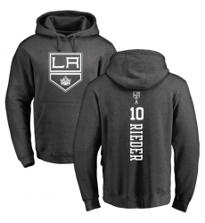 NHL Adidas Los Angeles Kings #10 Tobias Rieder Charcoal One Color Backer Pullover Hoodie