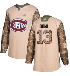 Youth Adidas Montreal Canadiens #13 Max Domi Authentic White 2017 100 Classic NHL Jersey
