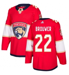 Youth Adidas Florida Panthers #22 Troy Brouwer Premier Red Home NHL Jersey