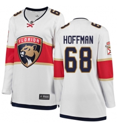 Women's Florida Panthers #68 Mike Hoffman Authentic White Away Fanatics Branded Breakaway NHL Jersey