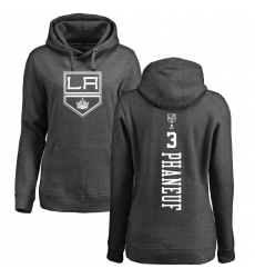 NHL Women's Adidas Los Angeles Kings #3 Dion Phaneuf Charcoal One Color Backer Pullover Hoodie