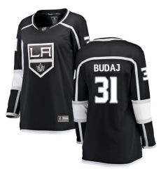Women's Los Angeles Kings #31 Peter Budaj Authentic Black Home Fanatics Branded Breakaway NHL Jersey