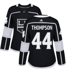 Women's Adidas Los Angeles Kings #44 Nate Thompson Authentic Black Home NHL Jersey