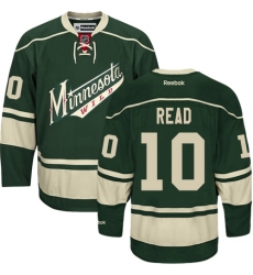 Men's Reebok Minnesota Wild #10 Matt Read Premier Green Third NHL Jersey