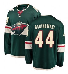 Men's Minnesota Wild #44 Matt Bartkowski Authentic Green Home Fanatics Branded Breakaway NHL Jersey