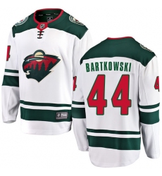 Youth Minnesota Wild #44 Matt Bartkowski Authentic White Away Fanatics Branded Breakaway NHL Jersey