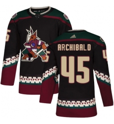Youth Adidas Arizona Coyotes #45 Josh Archibald Premier Black Alternate NHL Jersey