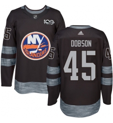 Men's Adidas New York Islanders #45 Noah Dobson Authentic Green Salute to Service NHL Jersey