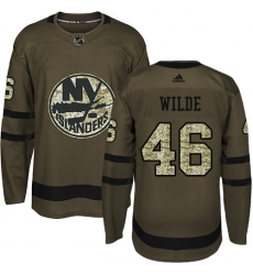 Youth Adidas New York Islanders #46 Bode Wilde Premier Green Salute to Service NHL Jersey