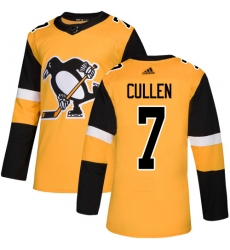 Men's Adidas Pittsburgh Penguins #7 Matt Cullen Authentic Gold Alternate NHL Jersey