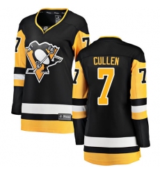 Women's Pittsburgh Penguins #7 Matt Cullen Authentic Black Home Fanatics Branded Breakaway NHL Jersey