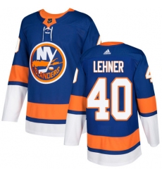 Men's Adidas New York Islanders #40 Robin Lehner Premier Royal Blue Home NHL Jersey