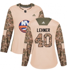 Women's Adidas New York Islanders #40 Robin Lehner Authentic Camo Veterans Day Practice NHL Jersey