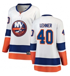 Women's New York Islanders #40 Robin Lehner Fanatics Branded White Away Breakaway NHL Jersey