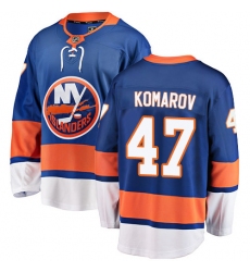 Youth New York Islanders #47 Leo Komarov Fanatics Branded Royal Blue Home Breakaway NHL Jersey