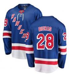 Youth New York Rangers #28 Chris Bigras Fanatics Branded Royal Blue Home Breakaway NHL Jersey