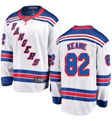 Men's New York Rangers #82 Joey Keane Fanatics Branded White Away Breakaway NHL Jersey