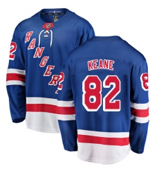 Youth New York Rangers #82 Joey Keane Fanatics Branded Royal Blue Home Breakaway NHL Jersey