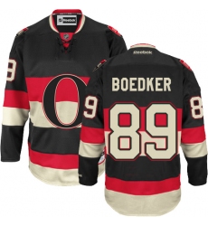 Men's Reebok Ottawa Senators #89 Mikkel Boedker Authentic Black Third NHL Jersey