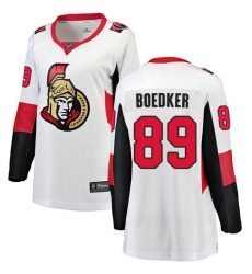 Women's Ottawa Senators #89 Mikkel Boedker Fanatics Branded White Away Breakaway NHL Jersey
