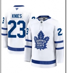 Men's Toronto Maple Leafs #23 Matthew Knies White Stitched Jersey